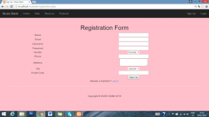 Registration form